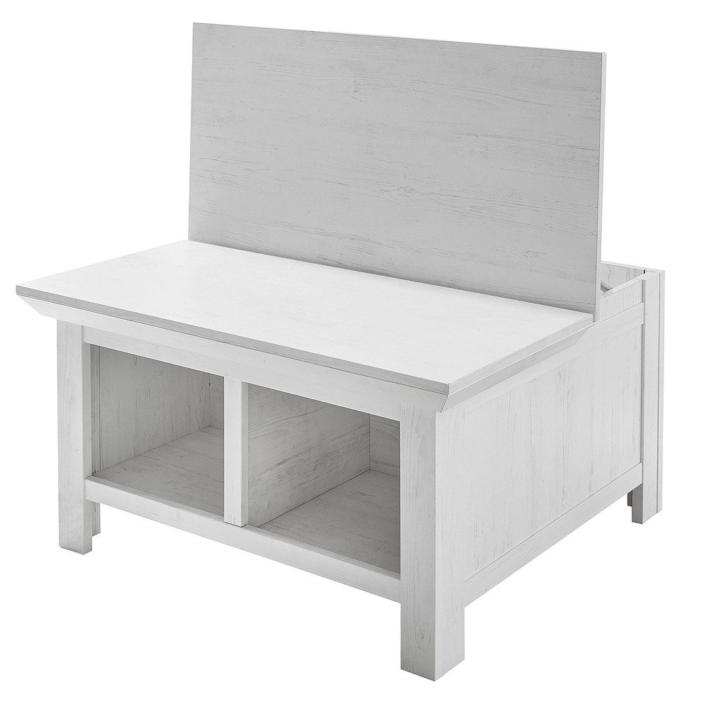 Lomadox Couchtisch WINGST-61, Pinie weiß Nb. mit Klappe und Stauraumfach 93 günstig online kaufen