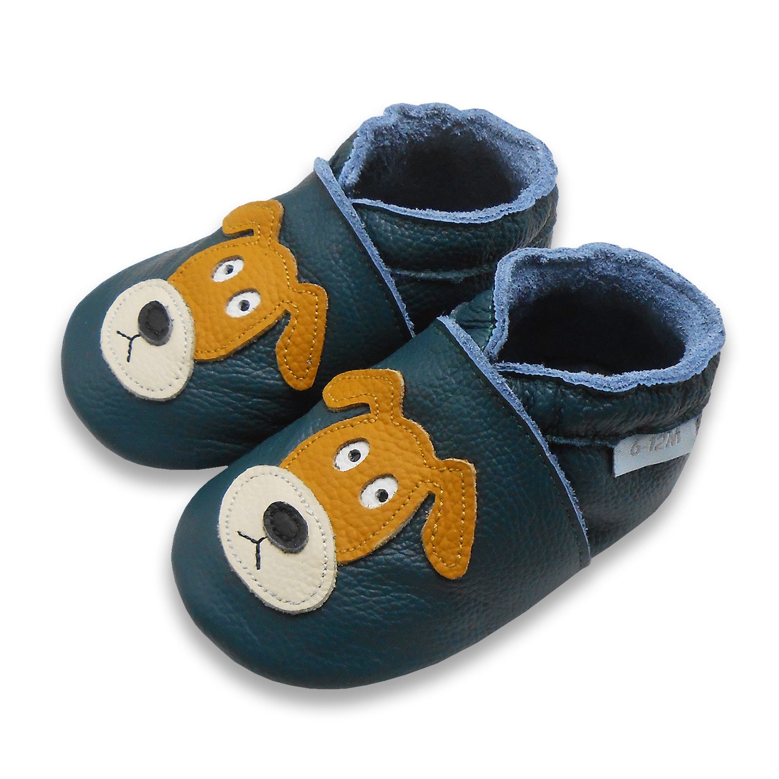 Basrakids Baby Leder Lauflernschuhe rutschfest Hausschuhe Krabbelschuh aus 100% echtem Leder