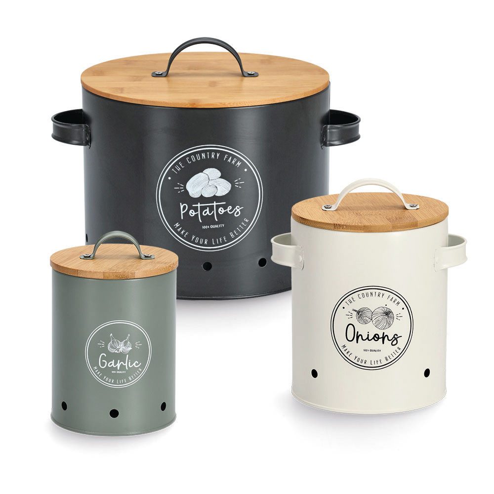 Zeller Present Aufbewahrungskorb Vorratsdose m. Bambusdeckel 'Potatoes', sc günstig online kaufen