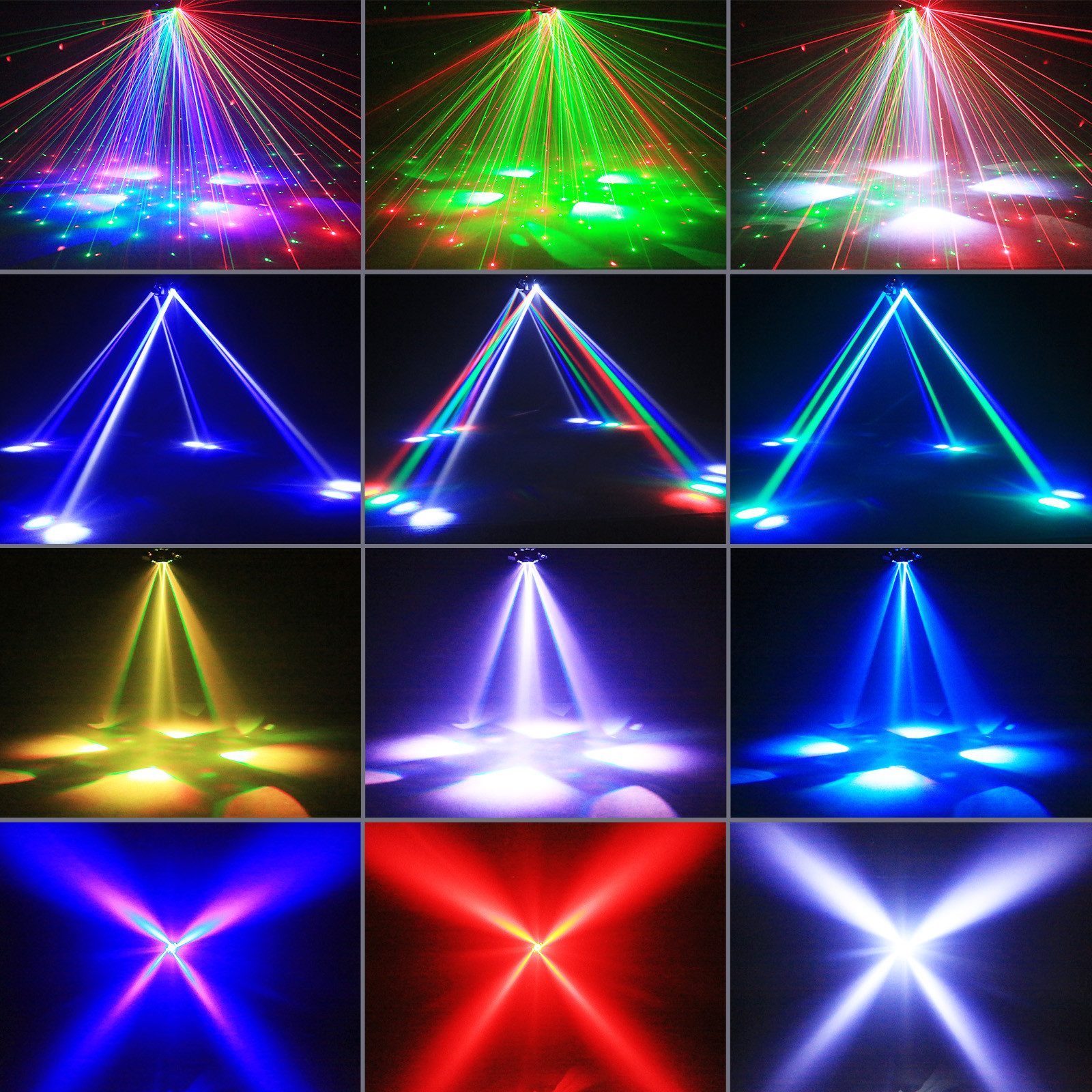ZonQoonz Discolicht 150W 4-Arm Bühnenlicht mit Sternenhimmel-Effekt für DJ Party Hochzeit – Bild 4 von 5