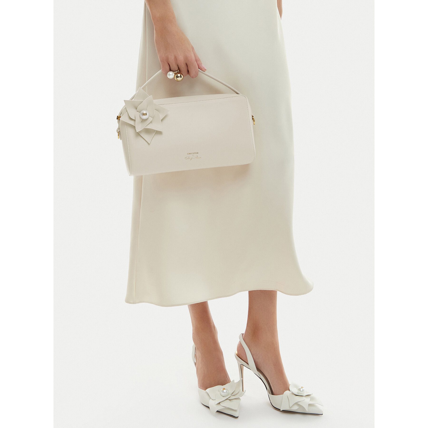 GINO ROSSI Handtasche Gino Rossi Damenhandtasche Weiß