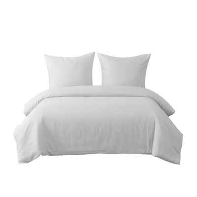Bettwäsche Bettwäsche-Set Bettbezug mit Kissenbezug Einfarbig Weich Premium, REDOM, 1 Stück 155x220 cm mit 2 Kopfkissenbezug 80x80 cm