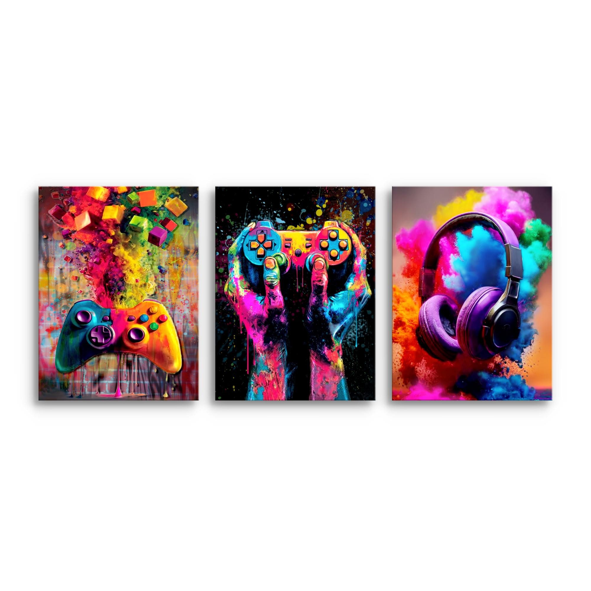 Novart Wandbild Wandbilder Gamer Spielkonsole Jugendzimmer günstig online kaufen