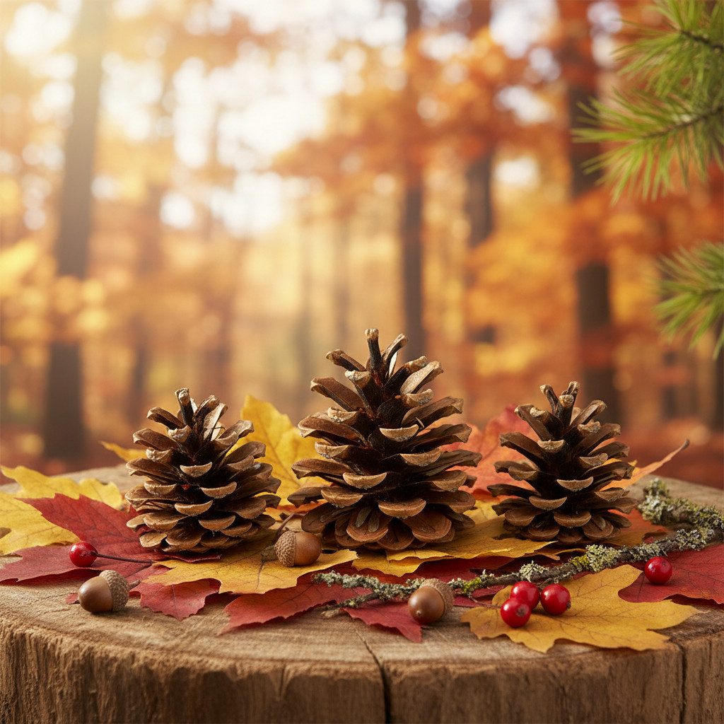 Trockenblume Weihnachts-Deko Kieferzapfen für festliche Tischdekoration, 5 Stück, Kaemingk, Höhe 5 cm