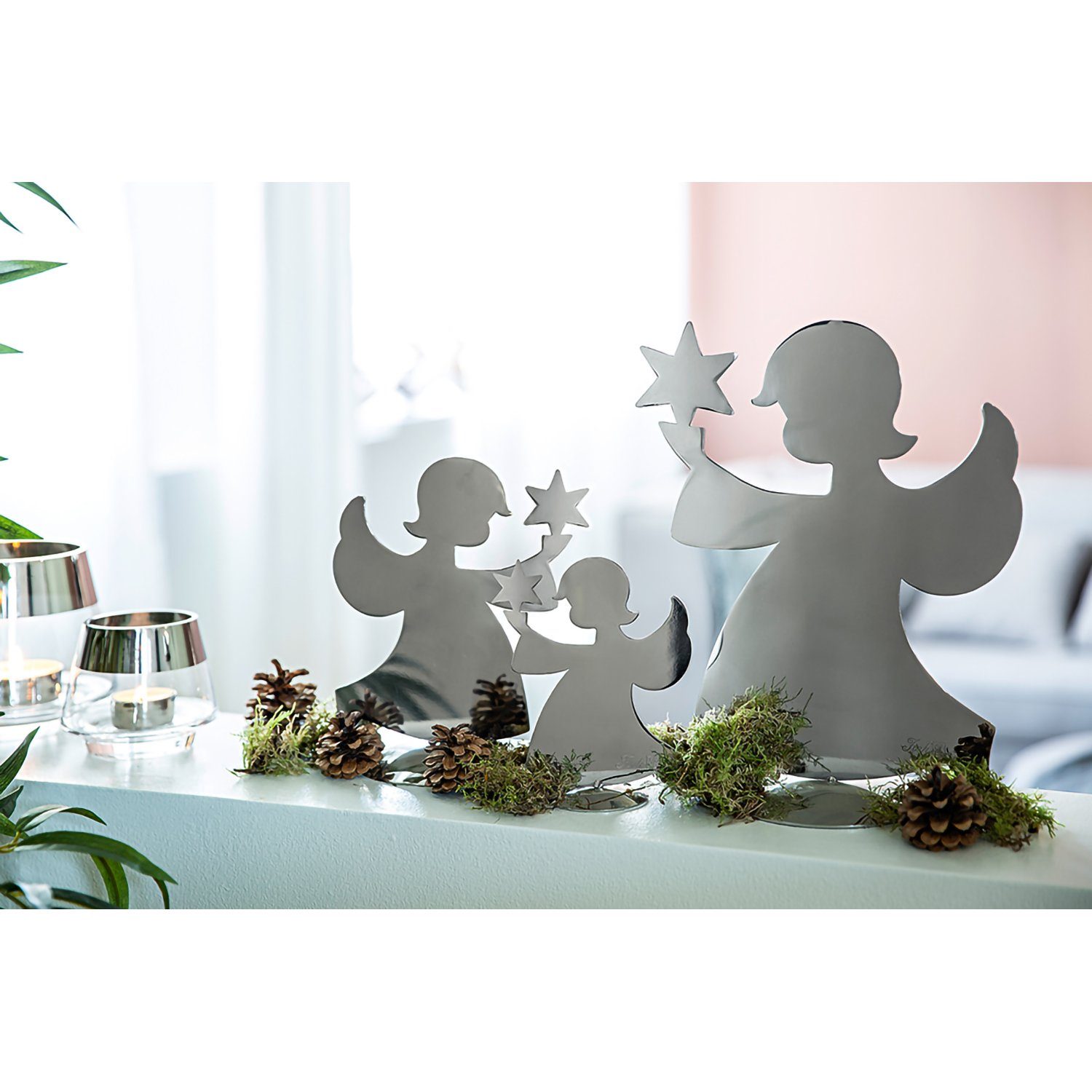 Fink Dekofigur FINK Figur Holyworker - silber - H. 10cm x B. 5cm (1 Stück) günstig online kaufen