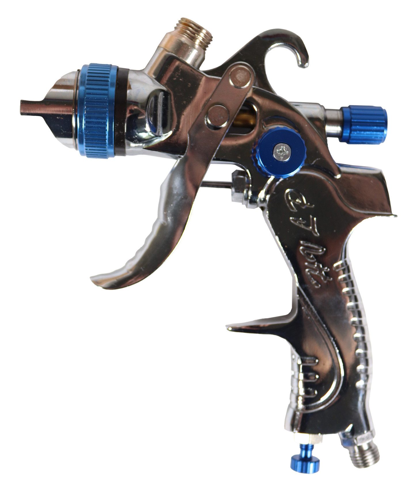 WELDINGER Druckluftwerkzeug Sortiment Druckluft-Farbspritzpistolen HVLP Fließbecher Druckregler, (Set), sparsamer, besonders sauberer Farbauftrag