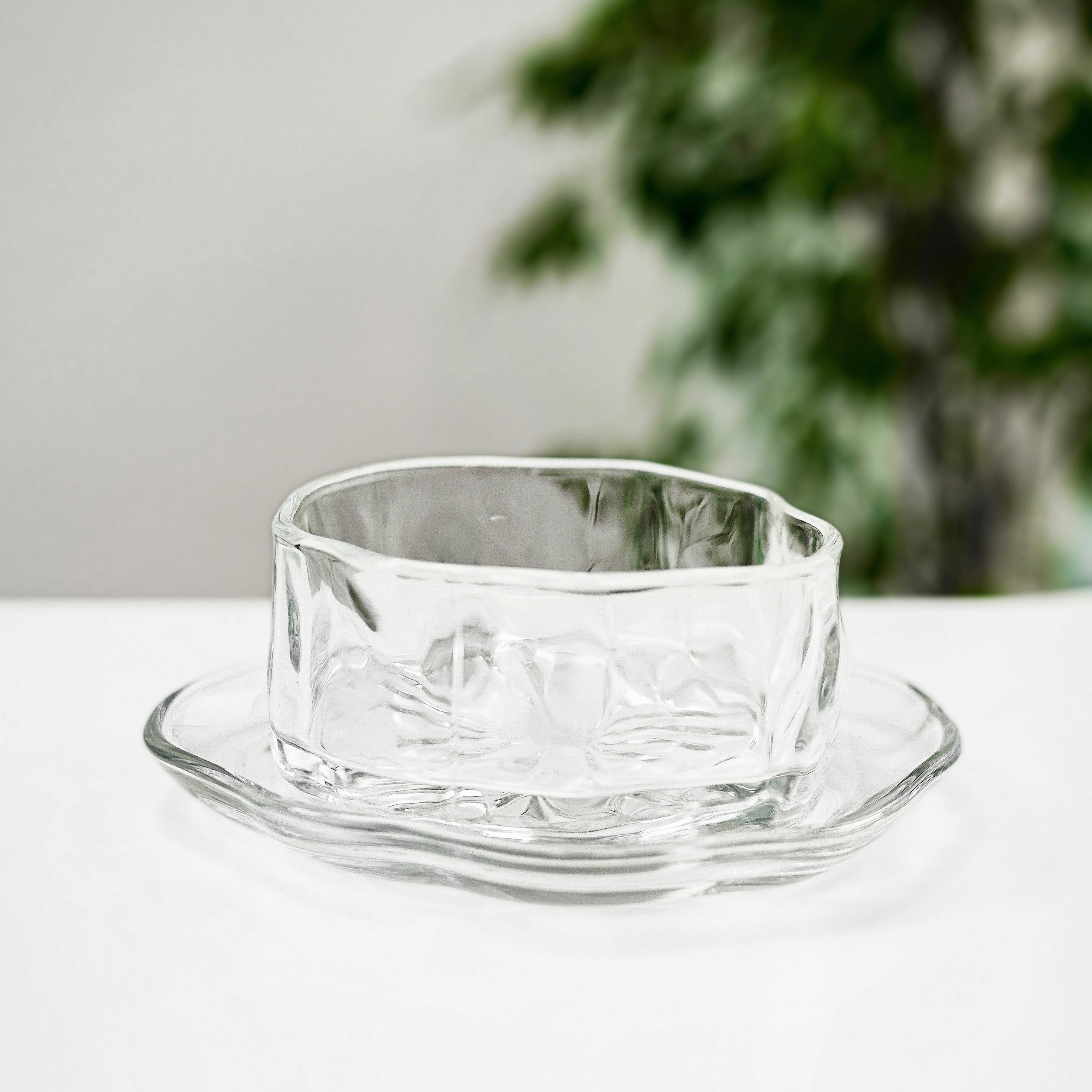 Almina Schale Artic Buccia Set Dessert- & Servierschalen mit Untersetzern - 12-tlg, Borosilikatglas, (Packung, 12-tlg), 6x Glasschalen, 6x Unterteller – Bild 5 von 5