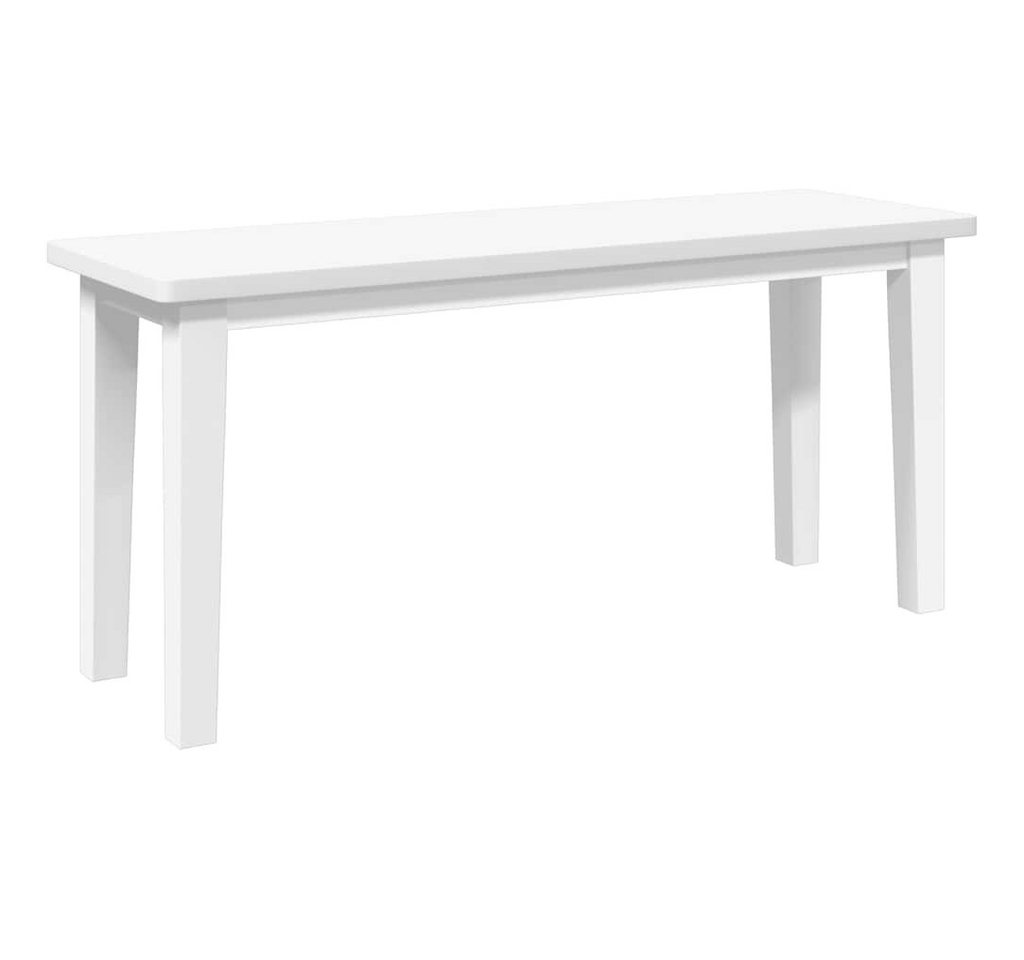 vidaXL Essbank Bank 90 cm Weiß Massivholz Gummibaum