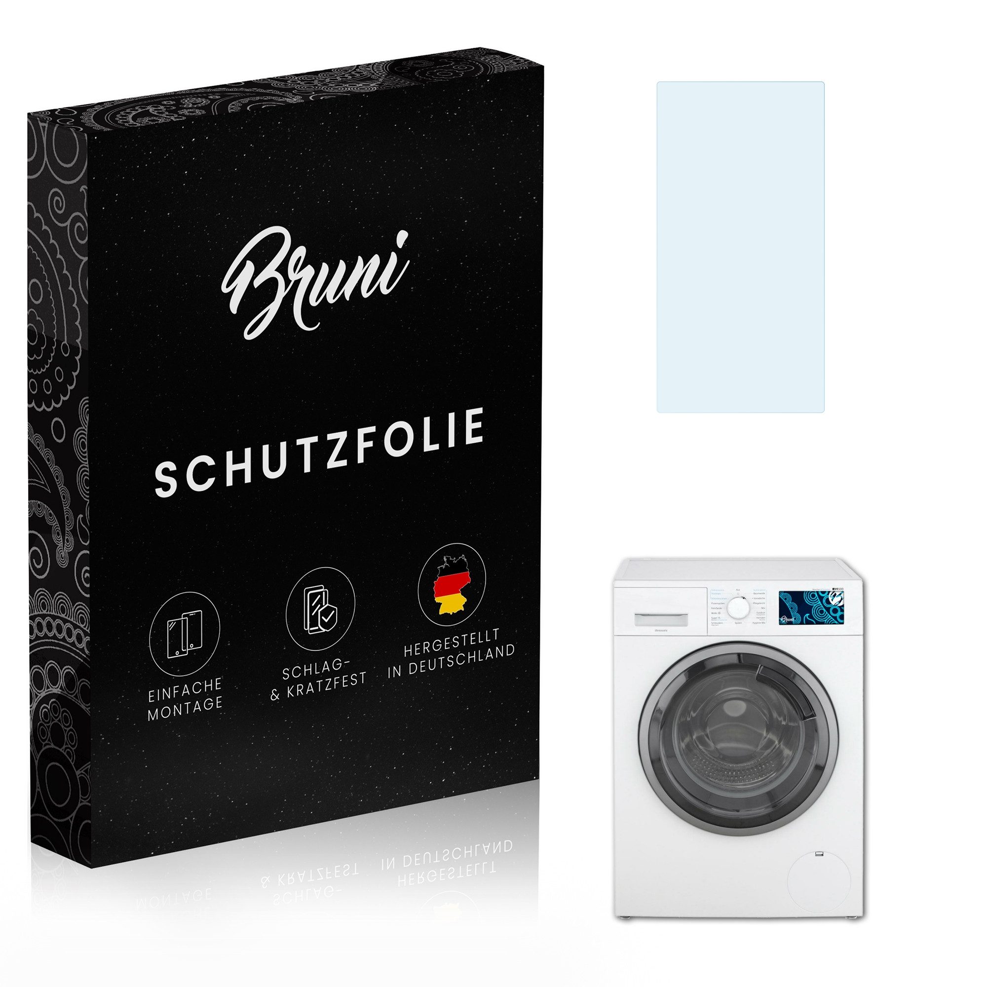 Bruni Schutzfolie Glasklare Displayschutzfolie für Siemens iQ500, (2 Folien), praktisch unsichtbar