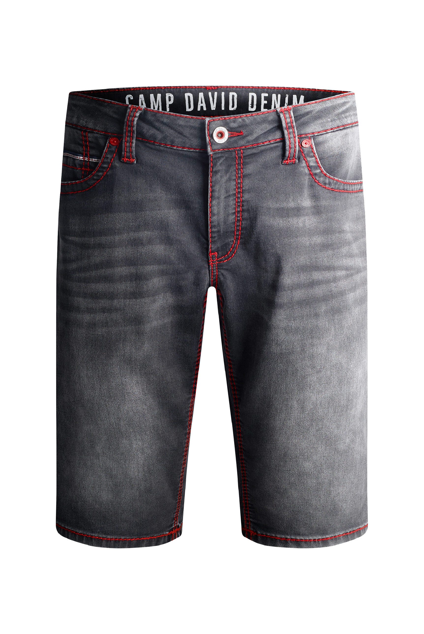 CAMP DAVID Jeansshorts mit breiten Nähten