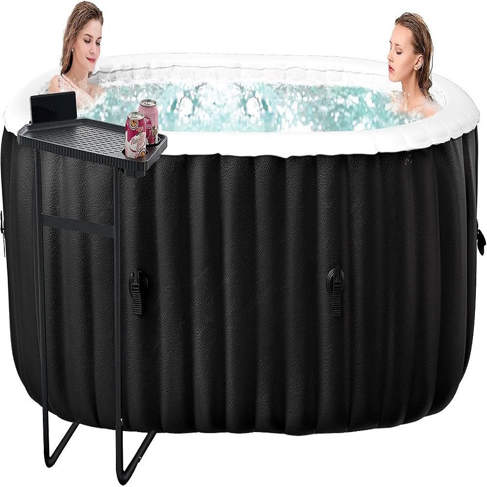 Meulbaty Whirlpool Aufblasbarer Whirlpool für 2 Personen mit Massagedüsen, (1-tlg), für den Außenbereich, 190 x 120 x 66 cm