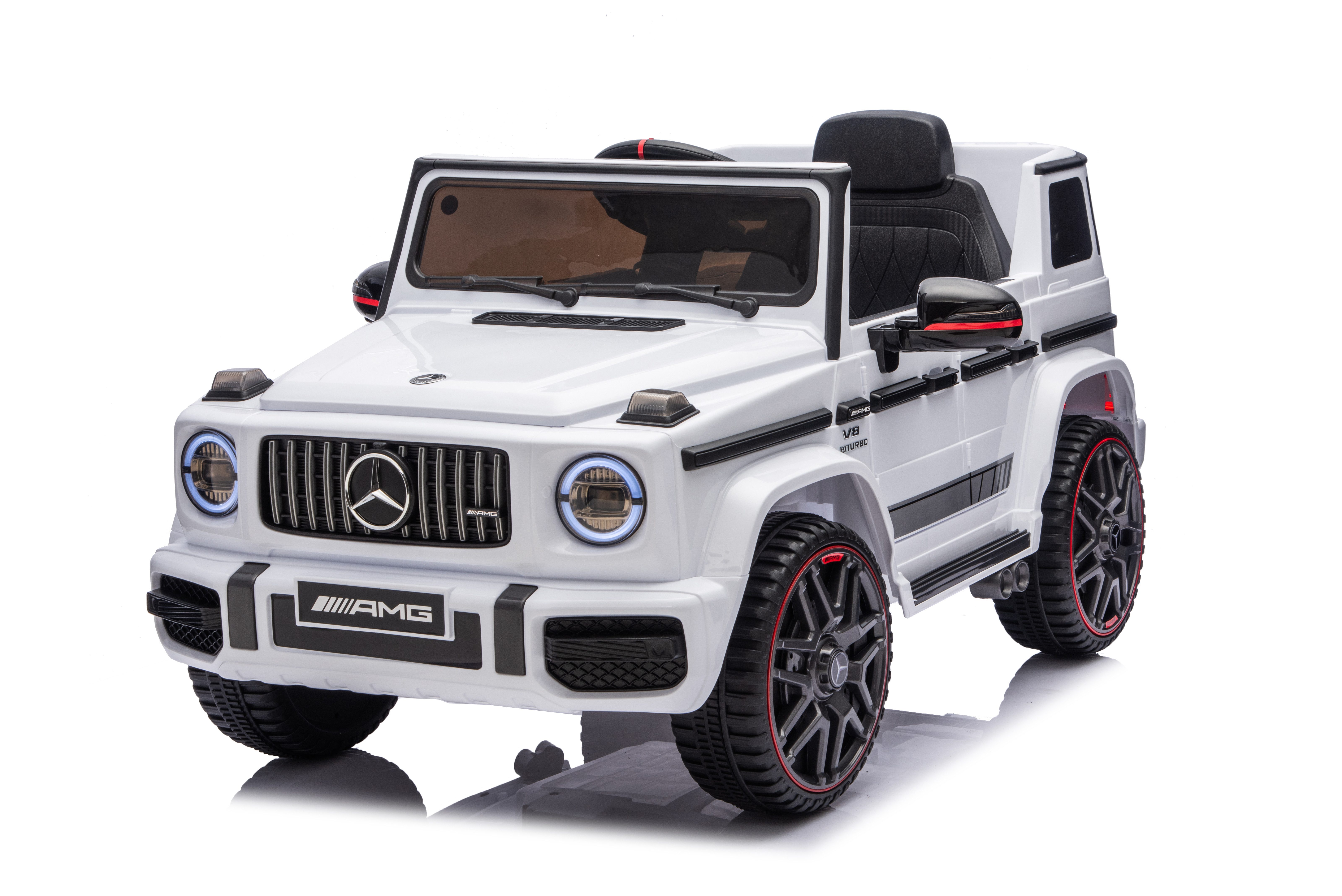 LALAHO Elektro-Kinderauto Kinder Elektroauto AMG G63 Elektrofahrzeuge Geländewagen Fernsteuerung, 12V/7AH 2.4GHZ Enthalten sind Akku, Ladegerät und Fernbedienung