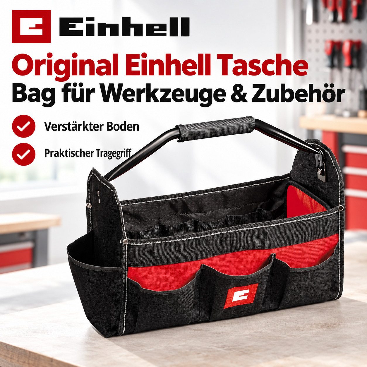 Einhell Werkzeugtasche Tasche Bag Werkzeuge & Zubehör, verstärkter Boden, Tragegriff