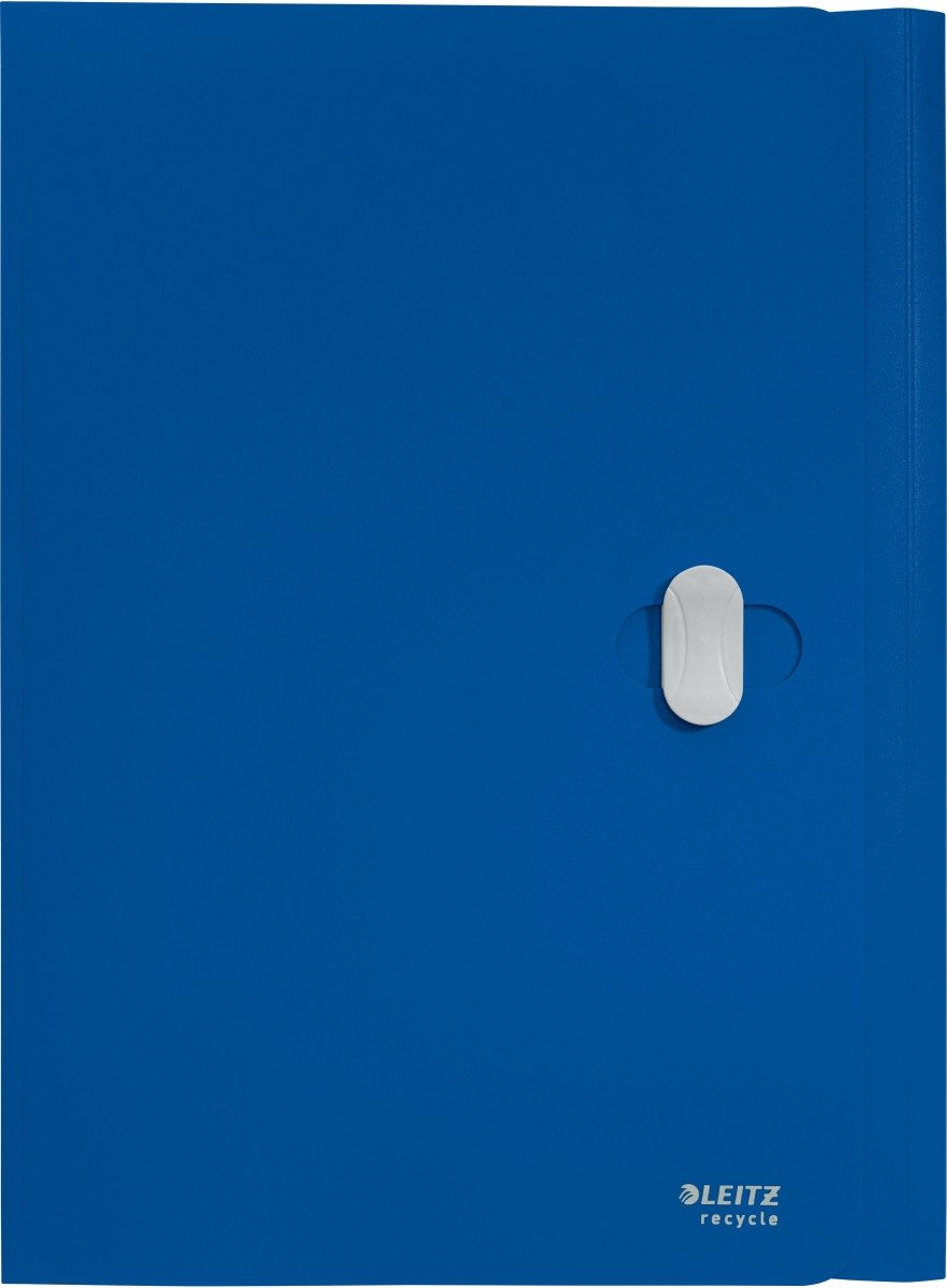 LEITZ Fächermappe Dokumentenmappe Recycle A4 PP blau