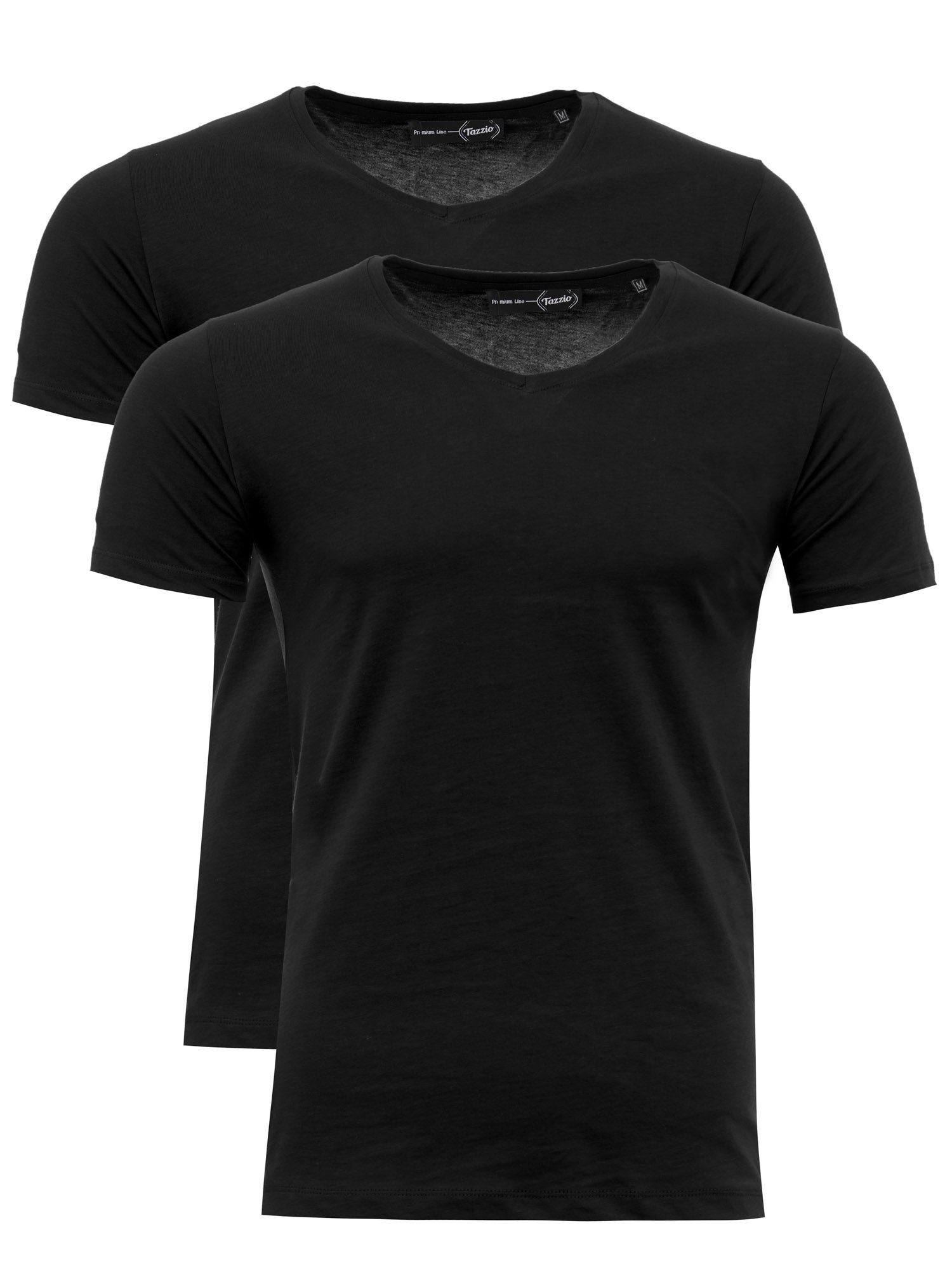 im mit schwarz (2-tlg) E101 T-Shirt V-Ausschnitt 2er-Pack Tazzio