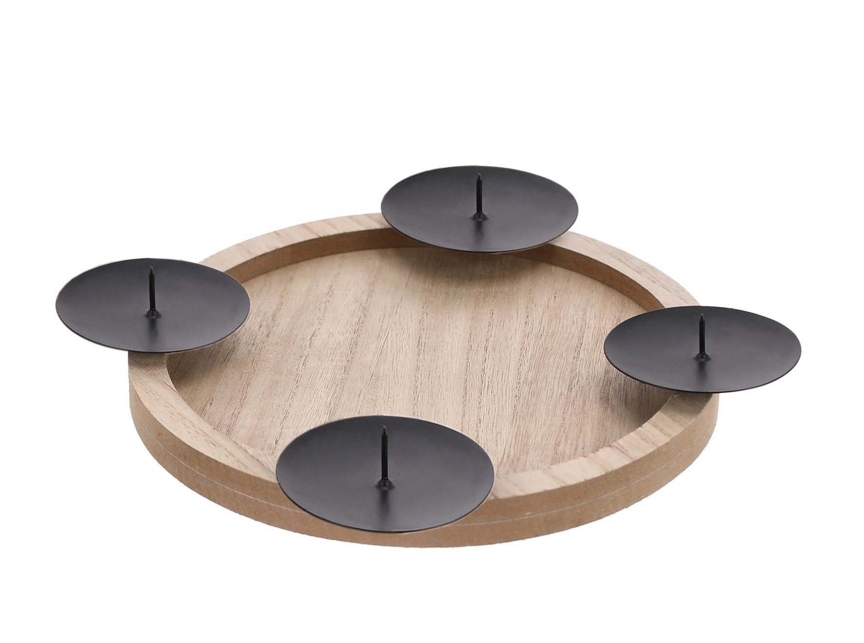 Spetebo Adventskranz Holz Adventskranz zum selbst Dekorieren - 28 cm, Kerze günstig online kaufen