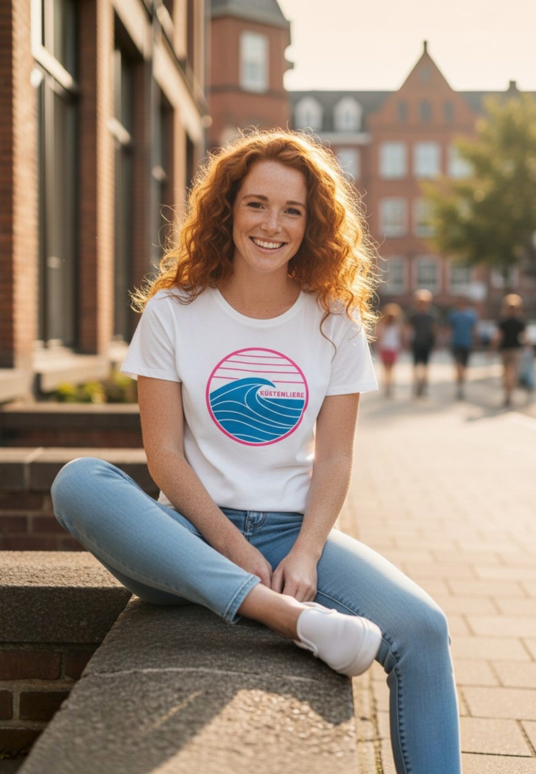 salzhaut T-Shirt STEENTJE - KÜSTENLIEBE WELLE Damen Regular Fit salzhaut T-Shirt – bequeme Qualität und nordisch klares Design