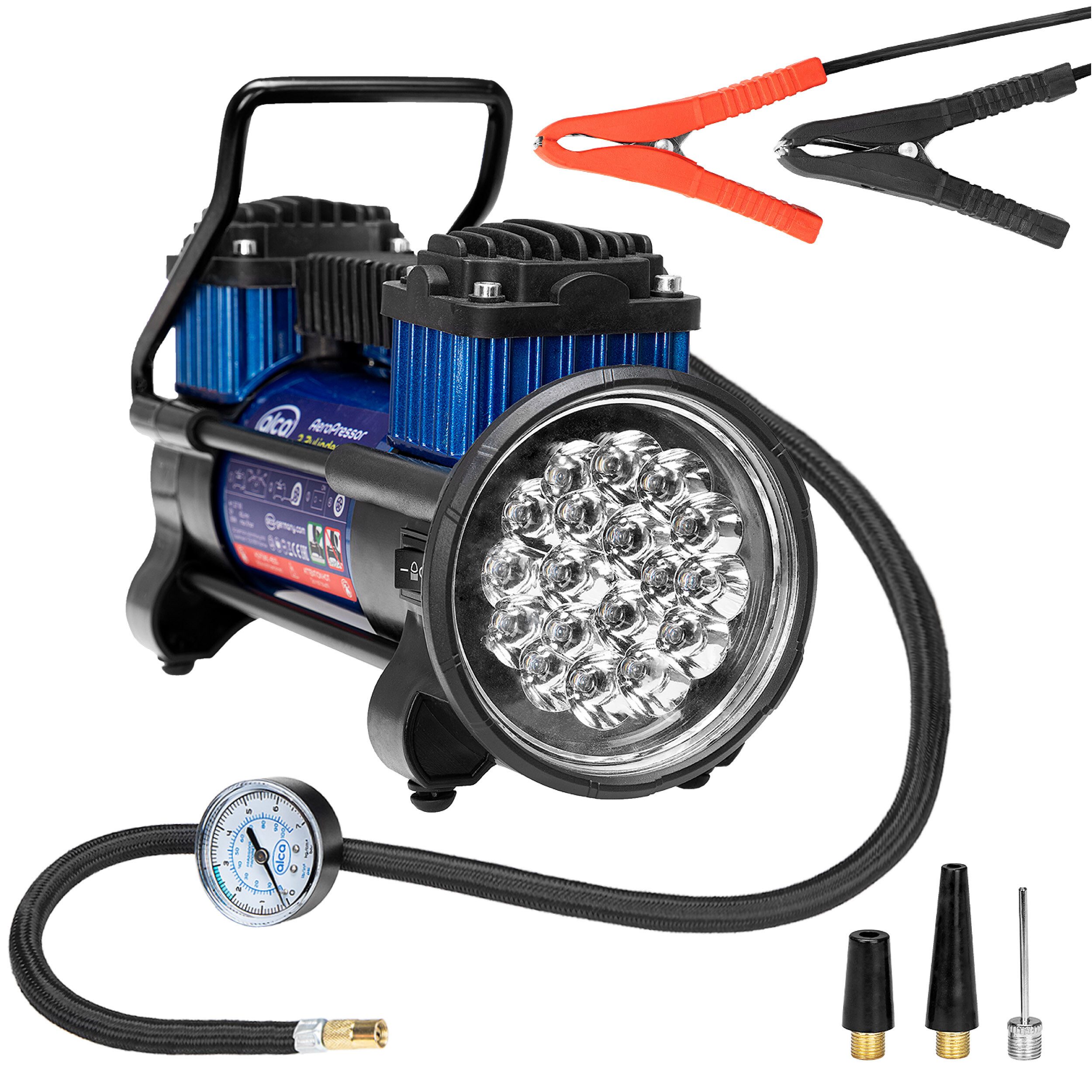 alca Kompressor Kompressor Autokompressor Luftkompressor + Licht 10 bar 12V, Mit LED