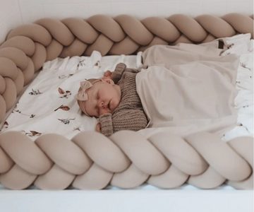 Babyboom Nestchenschlange Handmade geflochtene Bettschlange 180 cm, Handmade in EU