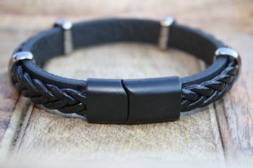 NAHLE Lederarmband Herren Leder Armband (1-tlg), aus Echtleder - mit Magnetverschluss für ein bequemes verschließen