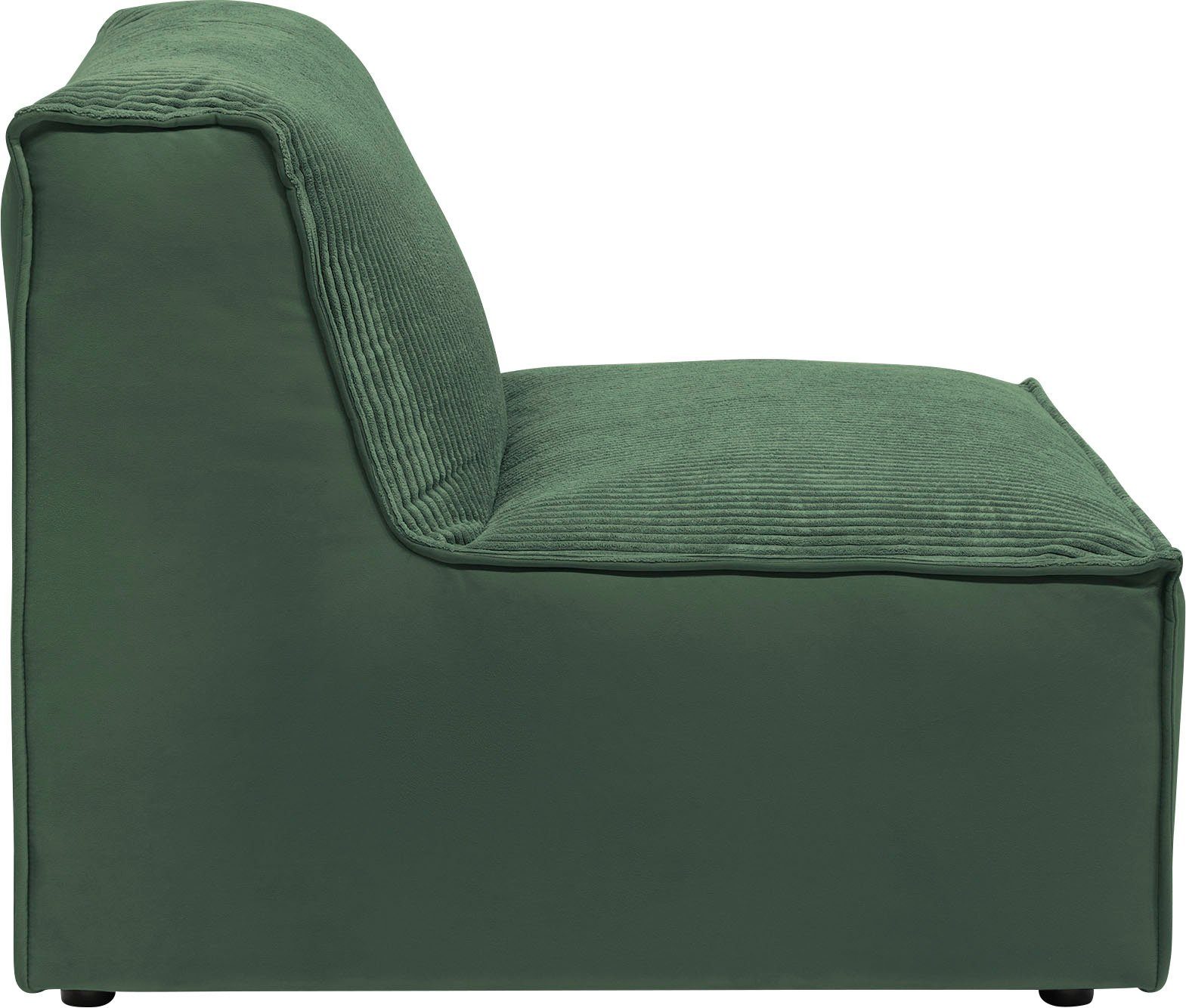 RAUM.ID Sofa-Mittelelement Modulid als in oder Cord flaschengrün (1 Modul verwendbar, St), separat