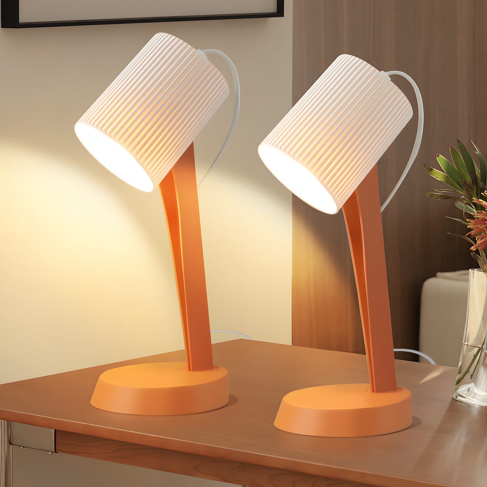 ZMH Tischleuchte Modern Landhausstil Tischlampe mit günstig online kaufen