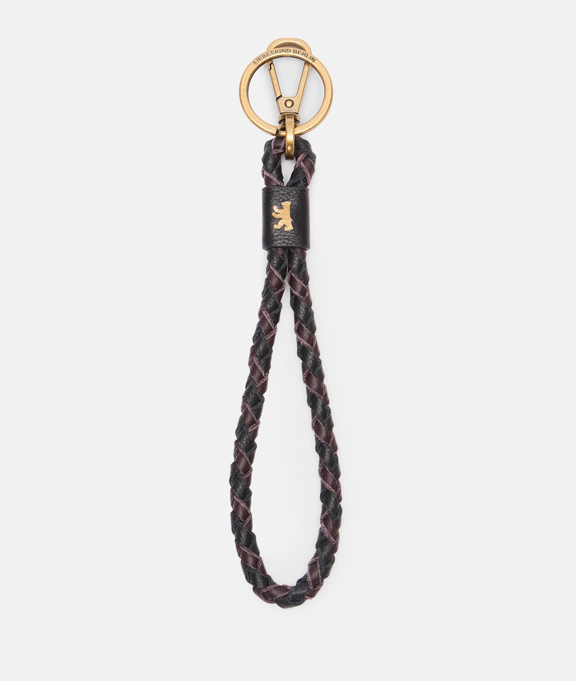 Liebeskind Berlin Schlüsselanhänger Anhänger LOLA, Geflochtenes Schlüsselband aus Rindsleder