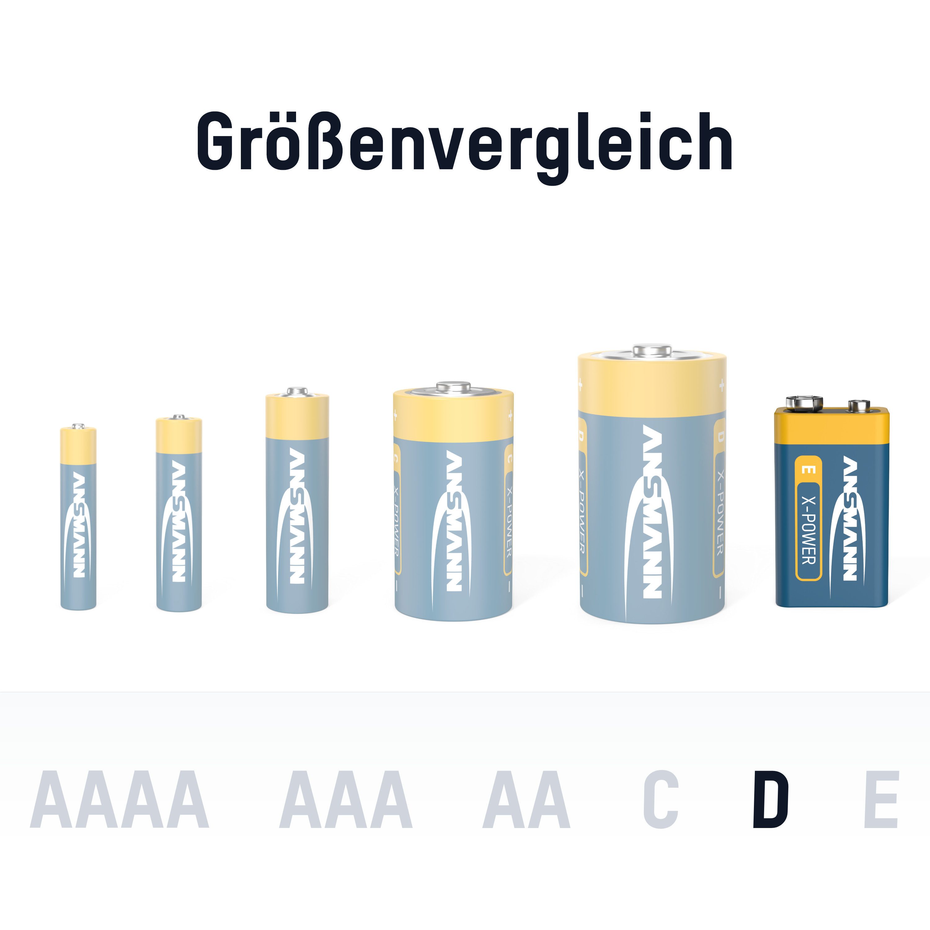 ANSMANN AG 9V Blockbatterie,1 Stück,Alkaline Block E Batterie