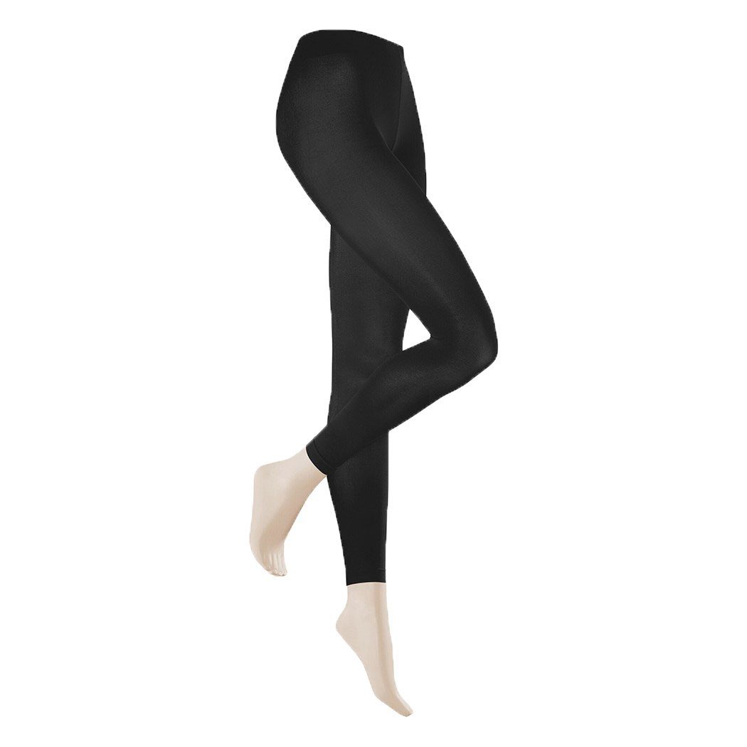 KUNERT Leggings VELVET (Packung, 1-tlg., 1-er Pack) semi-transparent & matt black