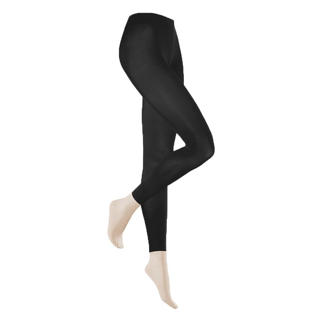 semi-transparent 1-er 1-tlg., (Packung, matt KUNERT Leggings black VELVET Pack) &