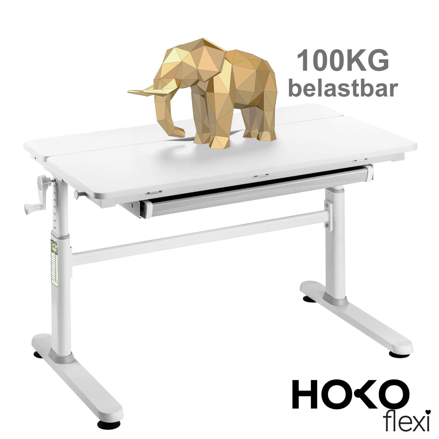 HOKO Kinderschreibtisch Ergo Jugend Schreibtisch höhenverstellbar günstig online kaufen
