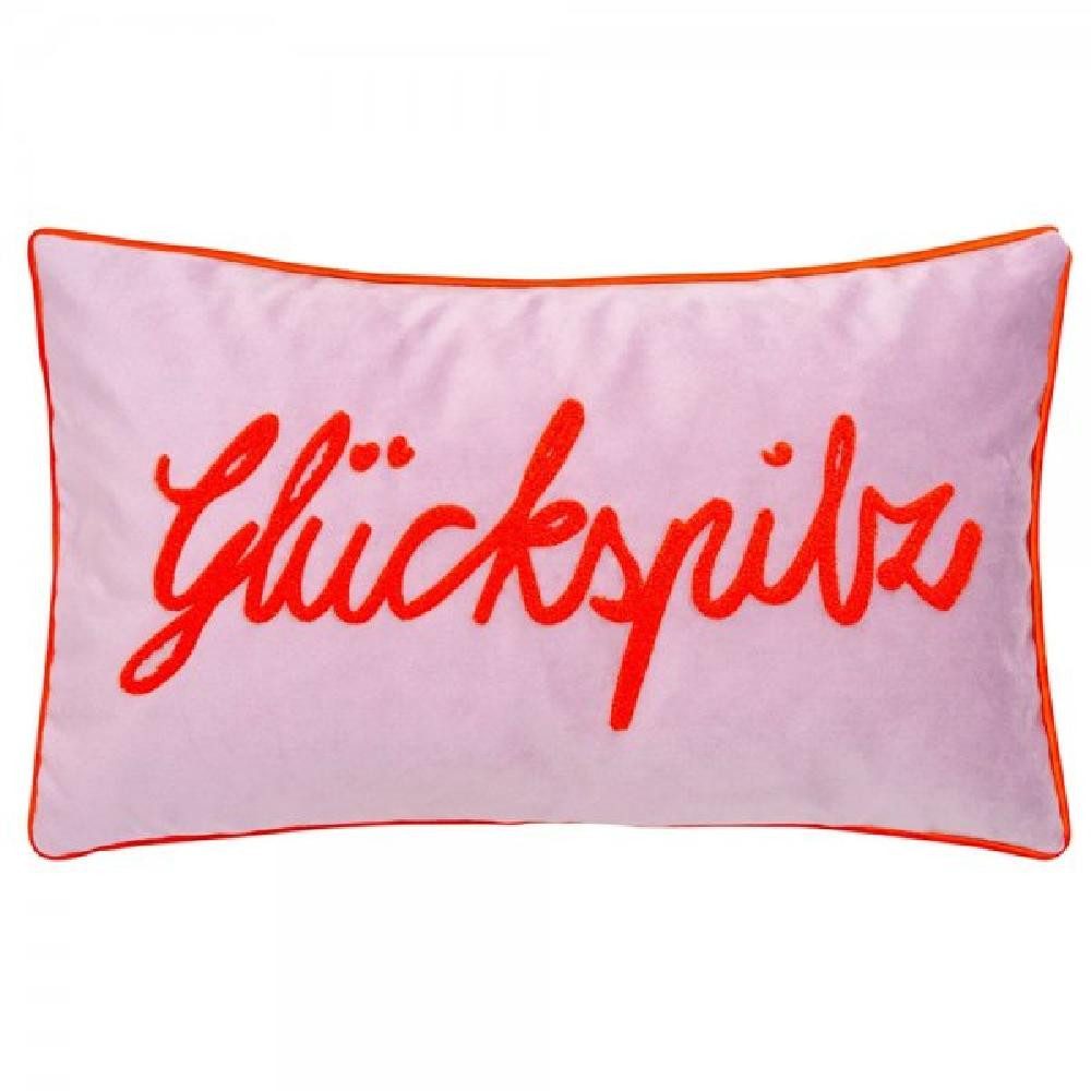 PAD Kissenhülle Kissenhülle Letters Glückspilz Lilac (30x50cm) günstig online kaufen