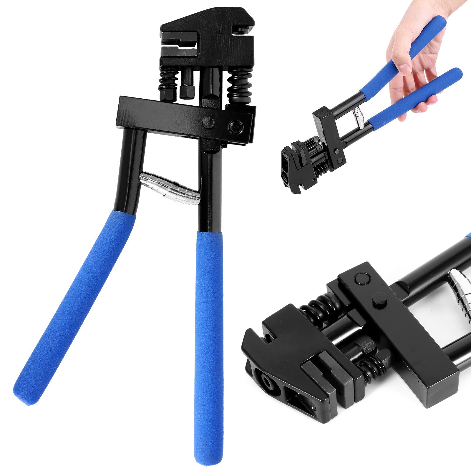 BlingBin Lochzange Kombinierte Absetzzange 5mm,Karosseriezange Falzzange Blechlocher, 1er Set 1-tlg., 285 mm Karosseriezange zum Lochen und Falzen, für Karosseriebereich Absetz Zange Auto Reparatur