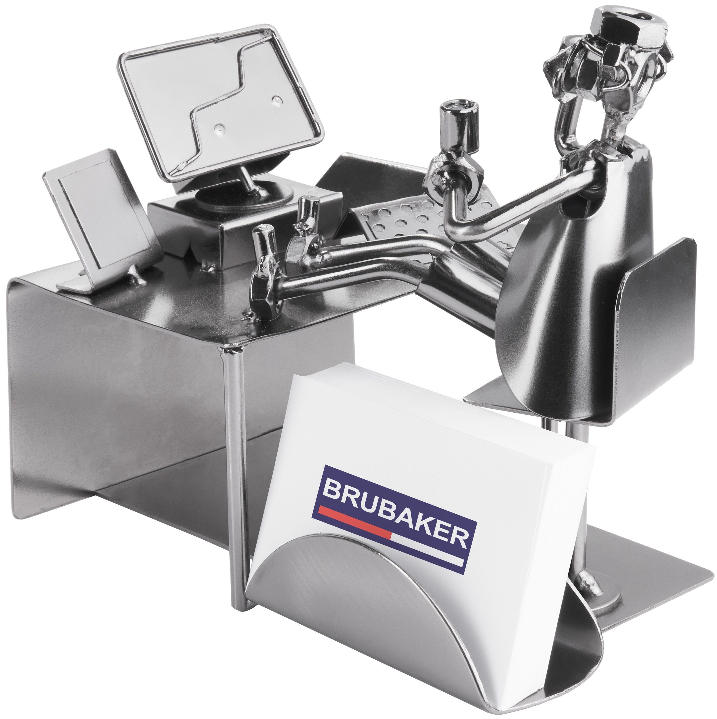 BRUBAKER Dekofigur Schraubenmännchen Büro Arbeiter mit PC (1 St., Metallfig günstig online kaufen