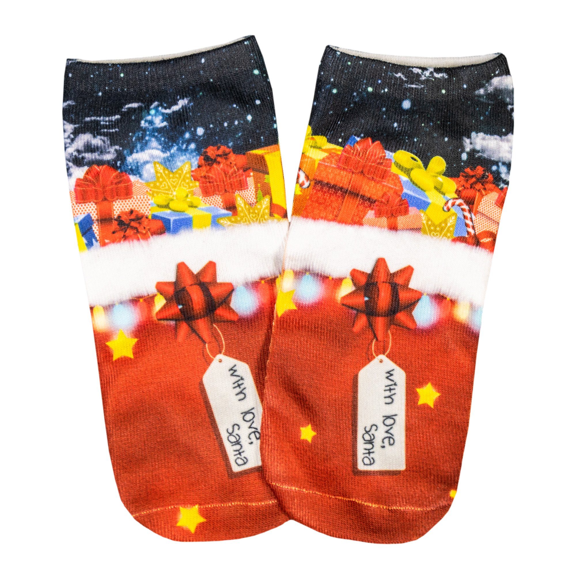 cosey Шкарпетки для кросівок 1 Paar Sneaker-Weihnachts-Socken – Einheits-Розмір 33-40 Geschenk