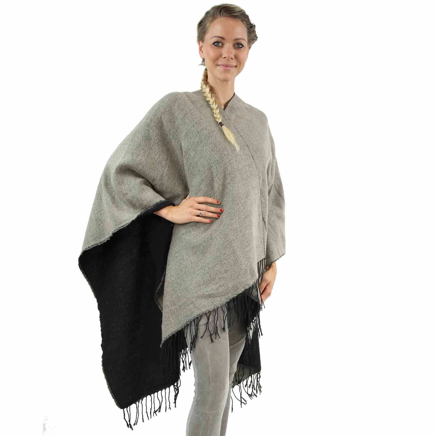 Antonio Poncho Antonio Wohlfühl-Poncho Damen Winter beige