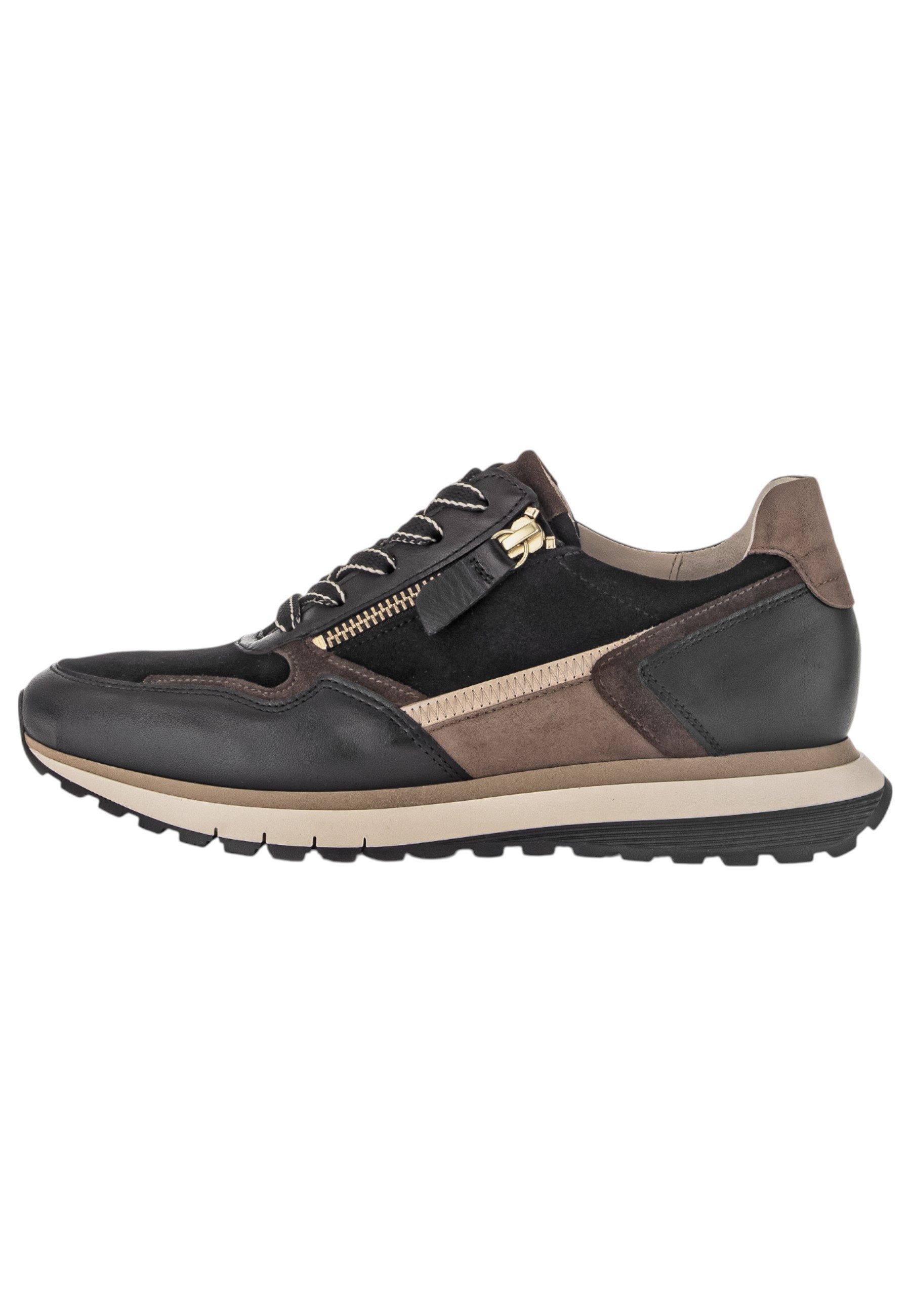 Gabor 76.378 67 schwarz/whisky Gold Sneaker