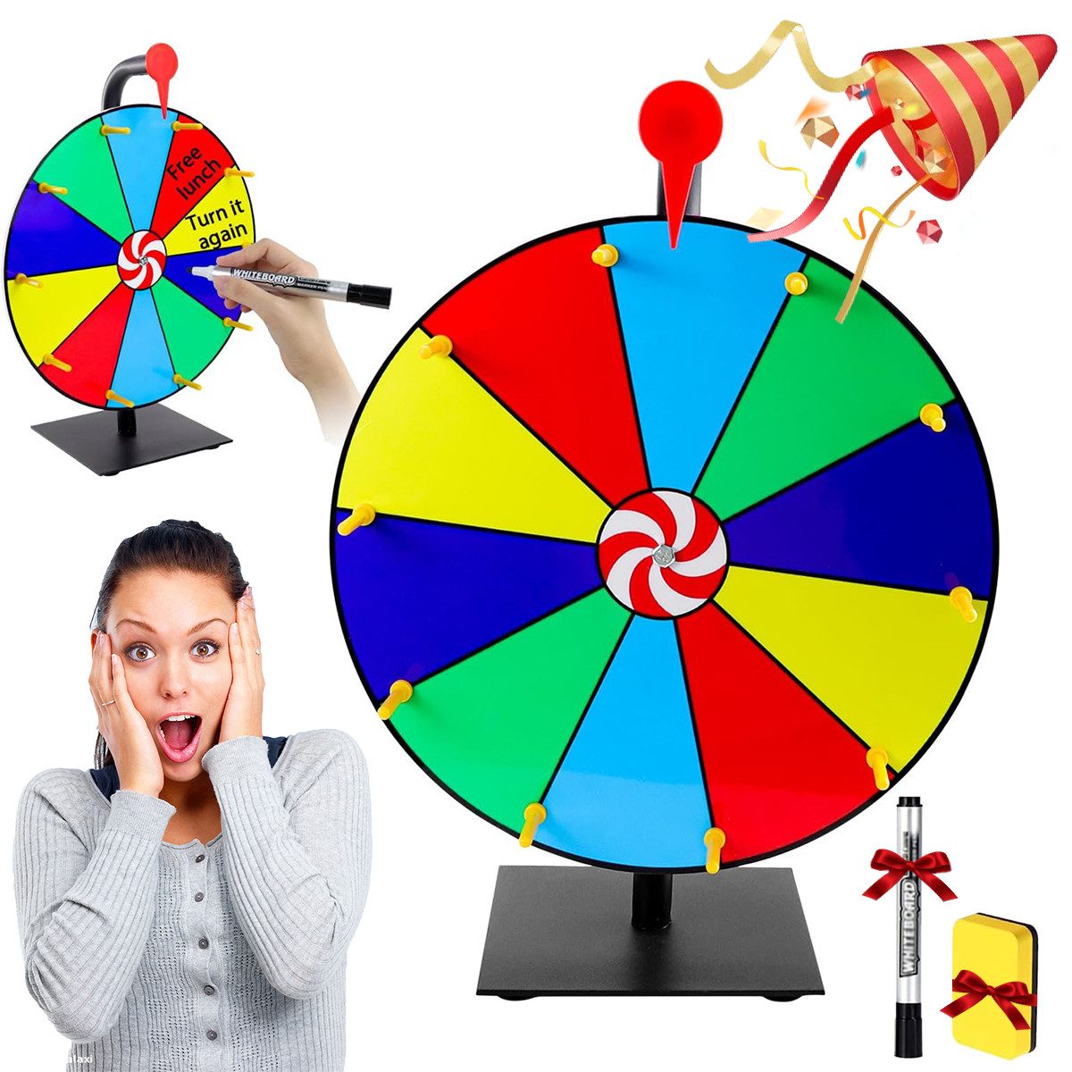 Spiel Glücksrad zum Drehen 10 Slots Glücksrad Spielzeug Spinning Prize Wheel