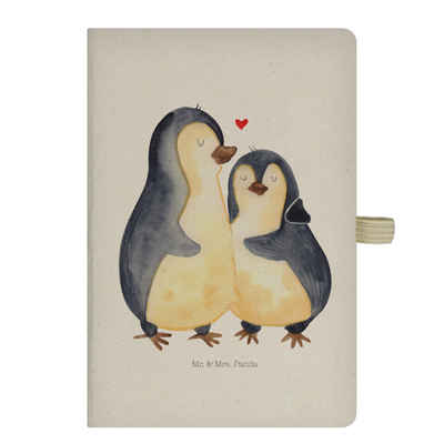 Mr. & Mrs. Panda Notizbuch Pinguin umarmen - Transparent - Geschenk, Jahrestag, Notizen, Adressb Mr. & Mrs. Panda, Naturbelassenes Papier