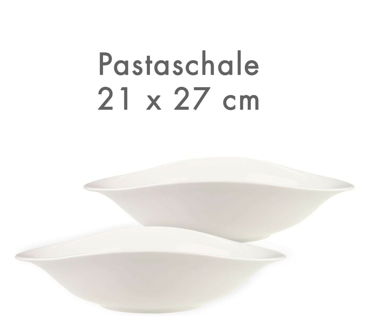 Villeroy & Boch Teller Villeroy & Boch Pasta-Set Vapiano oval weiß Premium-Porzellan 4-teilig, (1 St), Stoß- und Schlagfeste Kanten – Bild 5 von 5