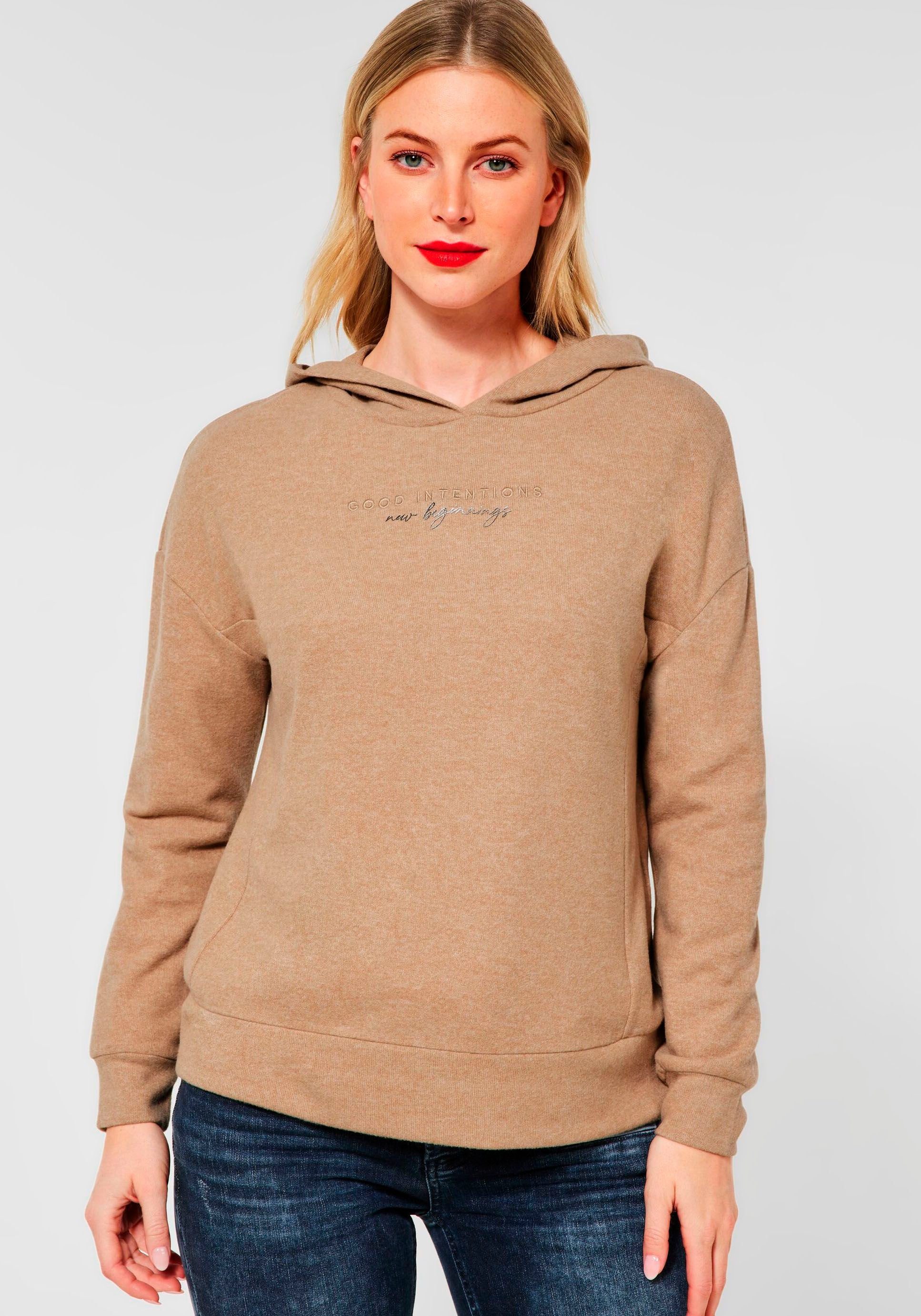 STREET ONE Kapuzenshirt mit Stickereien