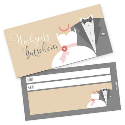 itenga Grußkarten itenga Geschenkgutschein Hochzeit Gutschein zum Ausfüllen Karte