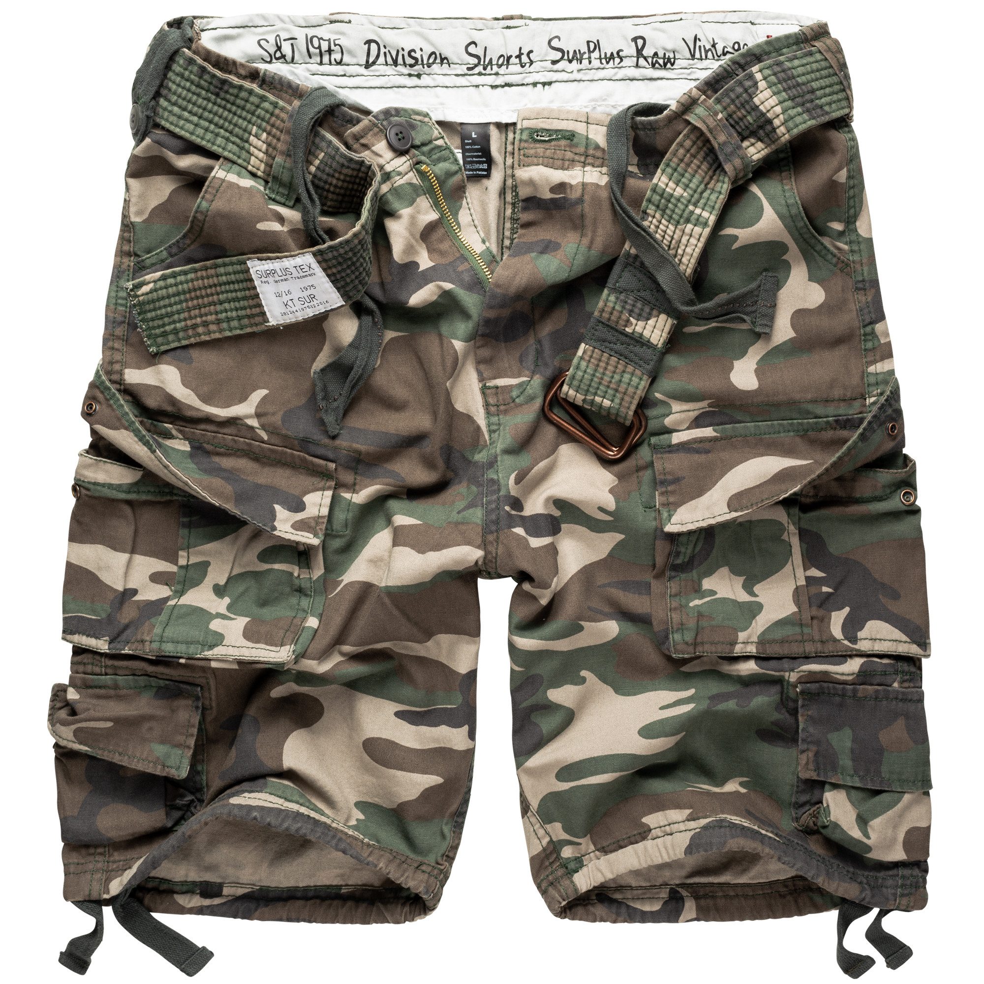 Trooper Cargoshorts DIV Bermuda Baumwolle Sommer Shorts Kurze Hose Army knielang