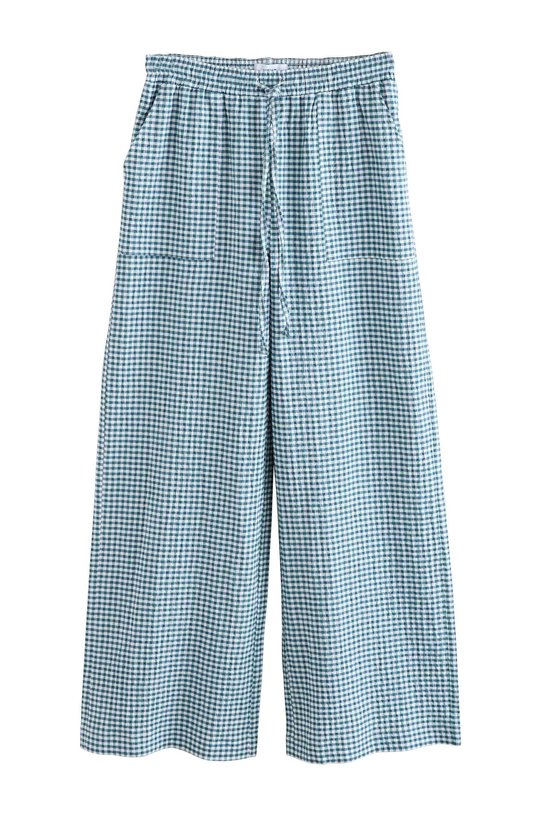 Next Palazzohose Strukturierte Hose mit weitem günstig online kaufen