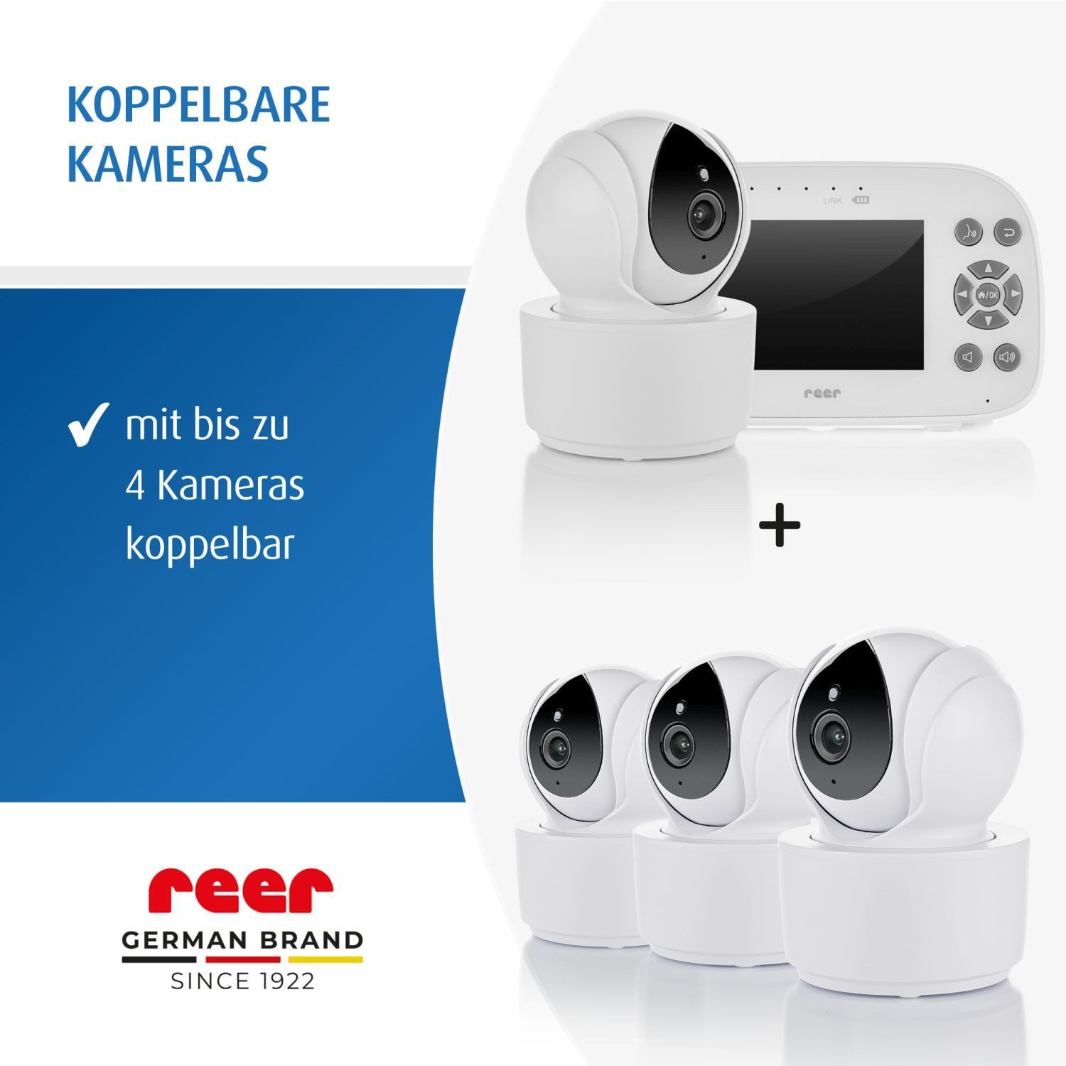 Reer Video-Babyphone Video Babyphone, Video Babyphone, 1-tlg., bis zu 300 Meter Reichweite, bis zu 300 Meter Reichweite