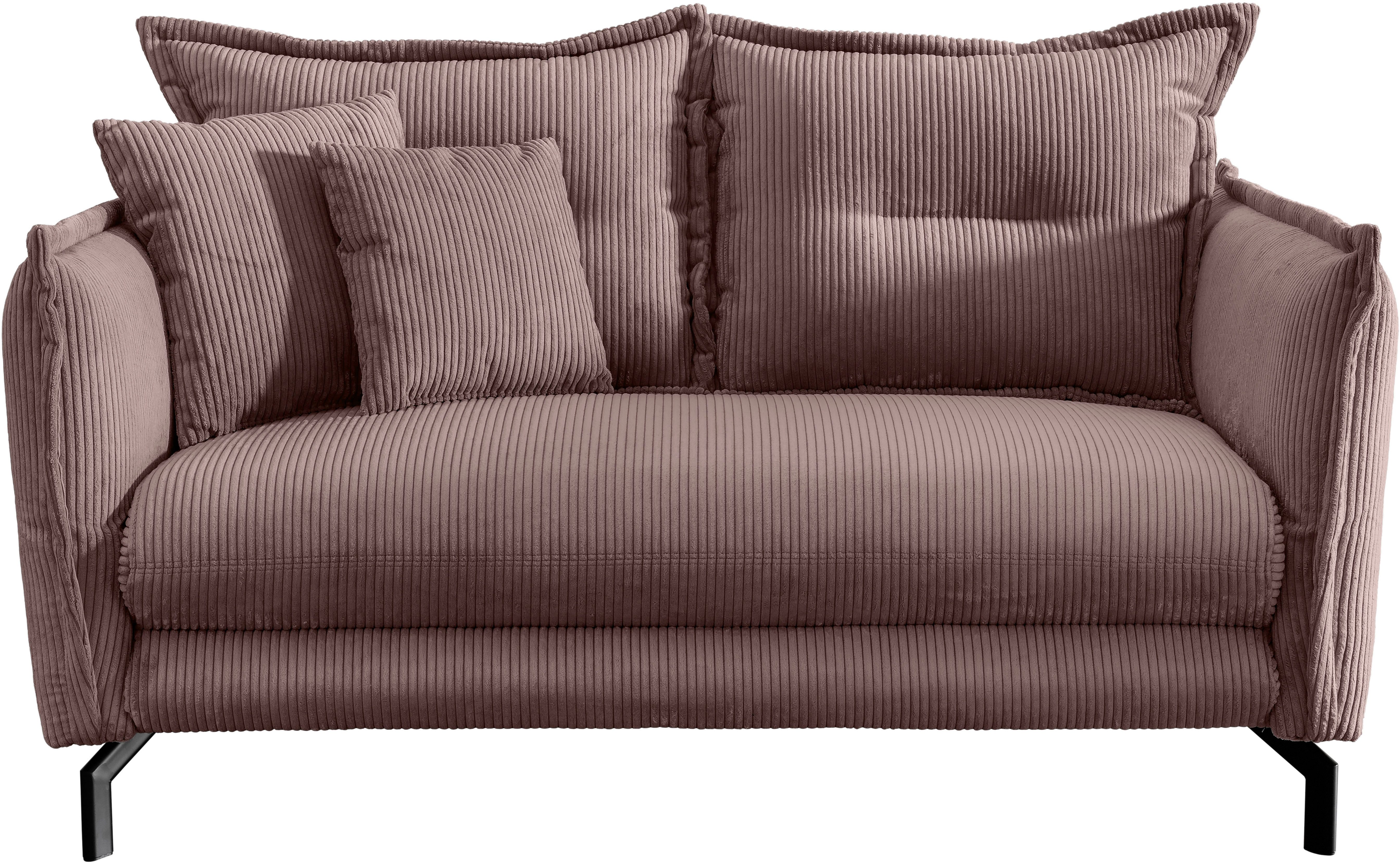 Home affaire Sitzgruppe LAVA modern und elegant, aktuelle Kissenoptik, (2-tlg., 3-Sitzer und 2-Sitzer), Armlehnen verstellbar