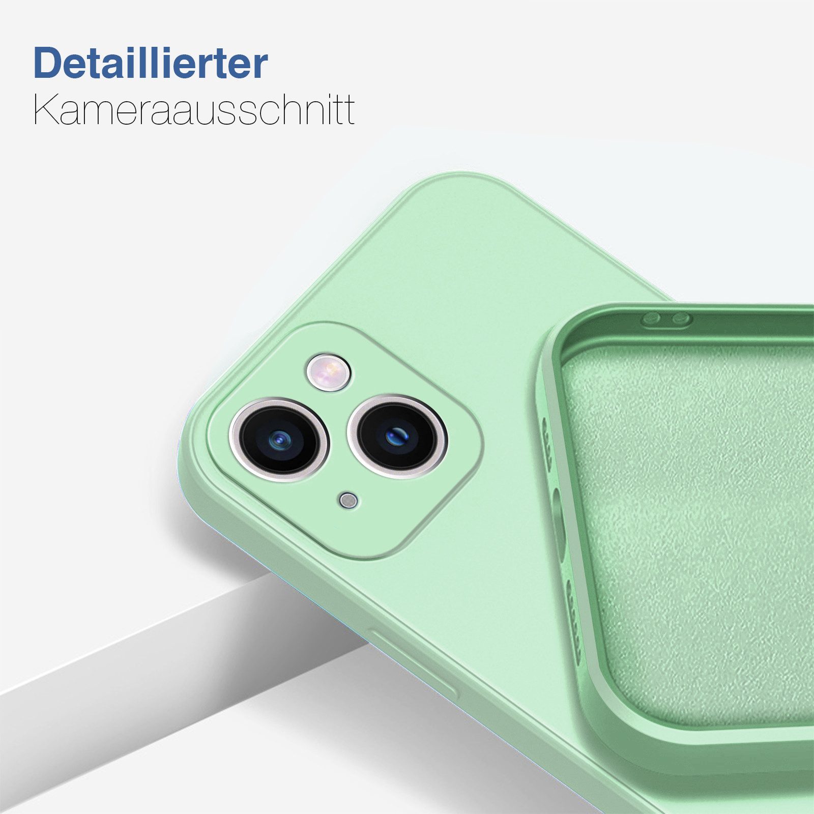 Tec-Expert Handyhülle SoftGrip Cover Hülle für Apple iPhone 13, Handy Case Bumper integrierter Kameraschutz flexibel