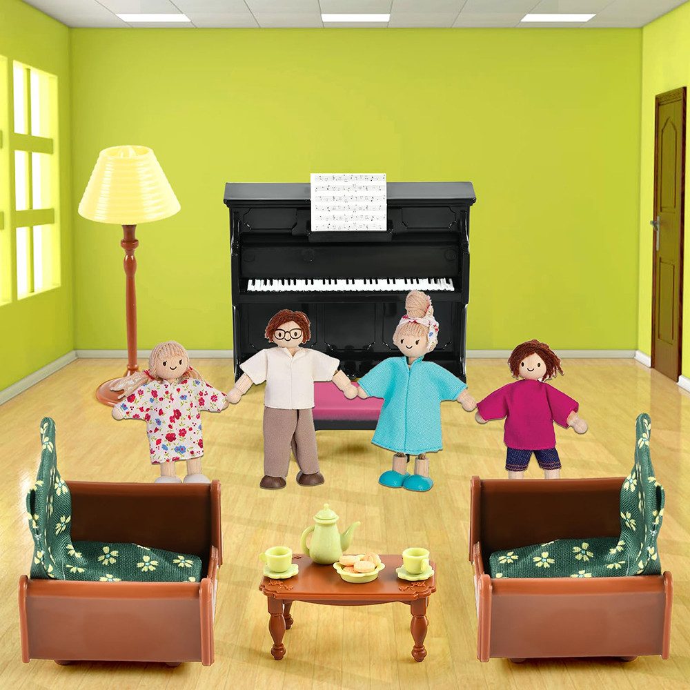 CLTYQ Puppenhausmöbel Miniatur-Wohnzimmerzubehör,imuliertes Klaviermodell, für Puppenhäuser, Puppenhaus-Dekoration, Zubehörset für DIY-Puppenhausdekoration – Bild 4 von 5
