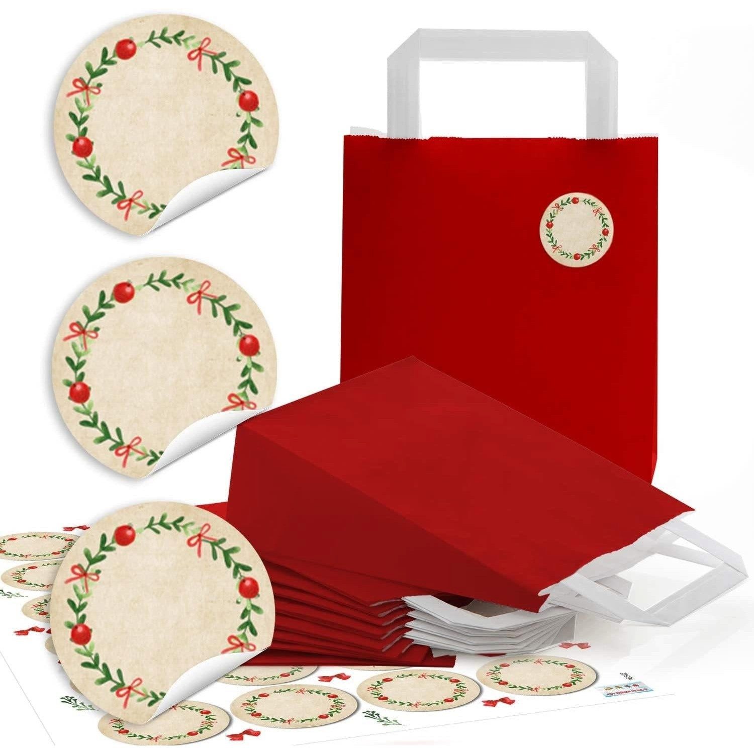 Logbuch-Verlag Dekofigur Rote Papiertüte mit Henkel 18 x 8 x 22 cm – Weihna günstig online kaufen