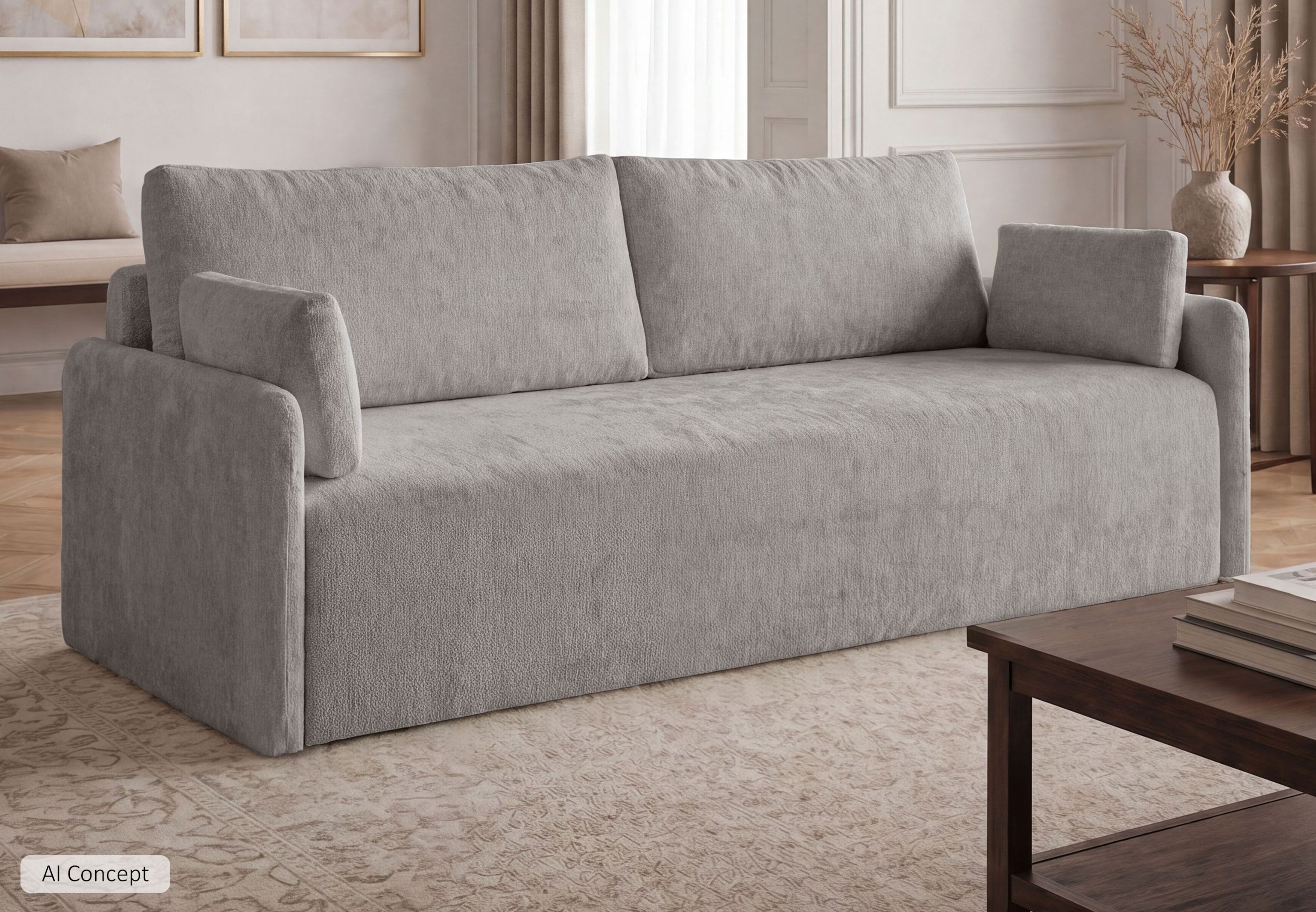 Lookway Sofa NUBO mit Schlaffunktion und Bettkasten, 205x86x91 cm